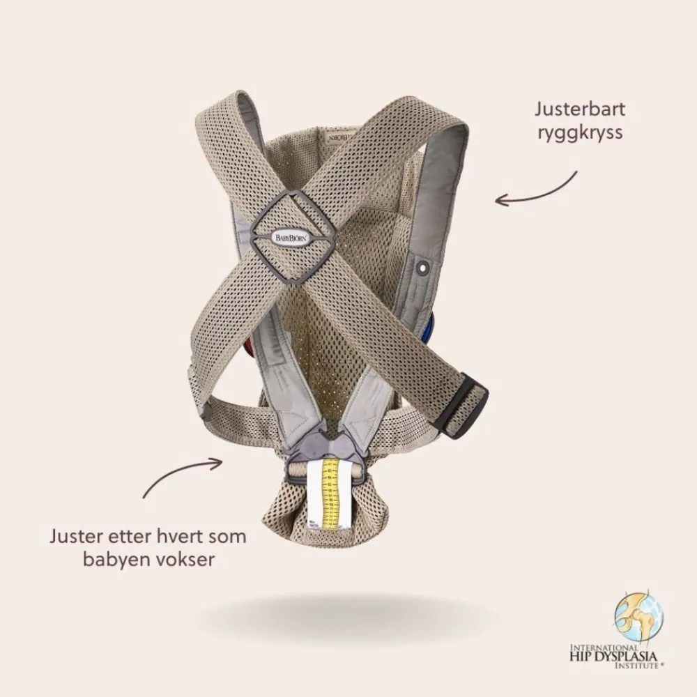 Babybjørn Bæresele Mini 3D Mesh, Gråbeige Outlet