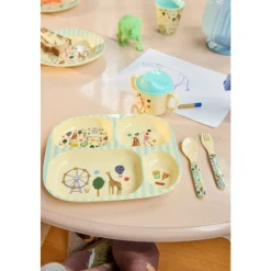 Rice Babyservise i gaveeske, Mint karnevalmotiv, Discount