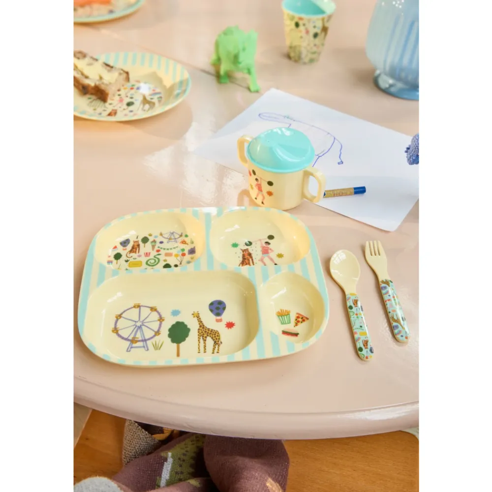 Rice Babyservise i gaveeske, Mint karnevalmotiv, Discount