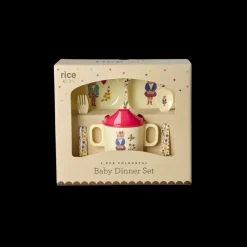 Rice Babyservise i gaveeske, Nathalie Lété-design, Krem, Clearance