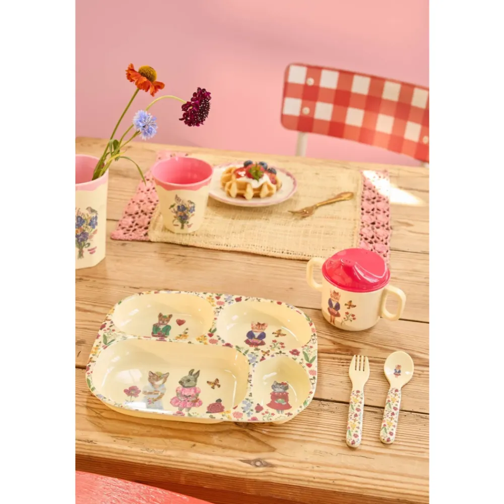 Rice Babyservise i gaveeske, Nathalie Lété-design, Krem, Clearance