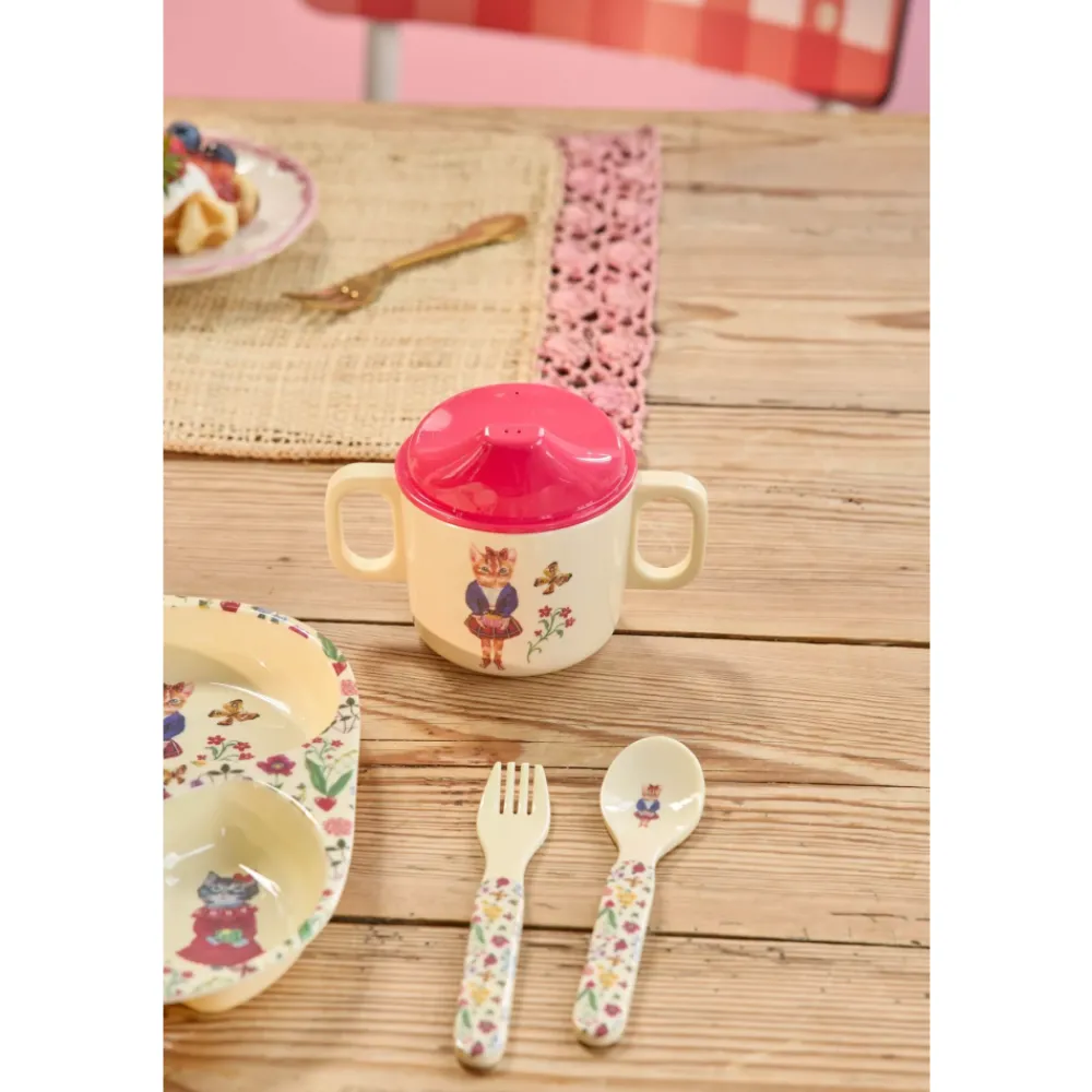 Rice Babyservise i gaveeske, Nathalie Lété-design, Krem, Clearance