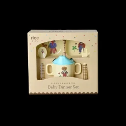 Rice Babyservise i gaveeske, Nathalie Lété-design, Brun, New