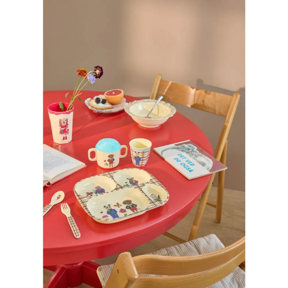 Rice Babyservise i gaveeske, Nathalie Lété-design, Brun, New