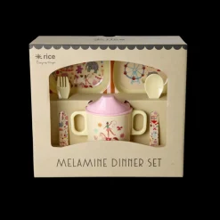 Rice Babyservise i gaveeske, Rosa karnevalmotiv, Clearance