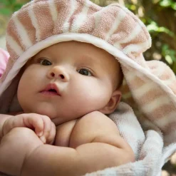 Elodie Badehåndkle, , Candy Stripes 75x75cm Hot