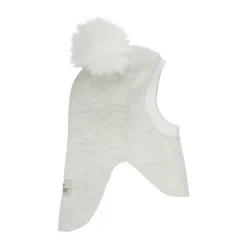 Huttelihut Balaclava, , Wool, PomPoms, Snow White Discount