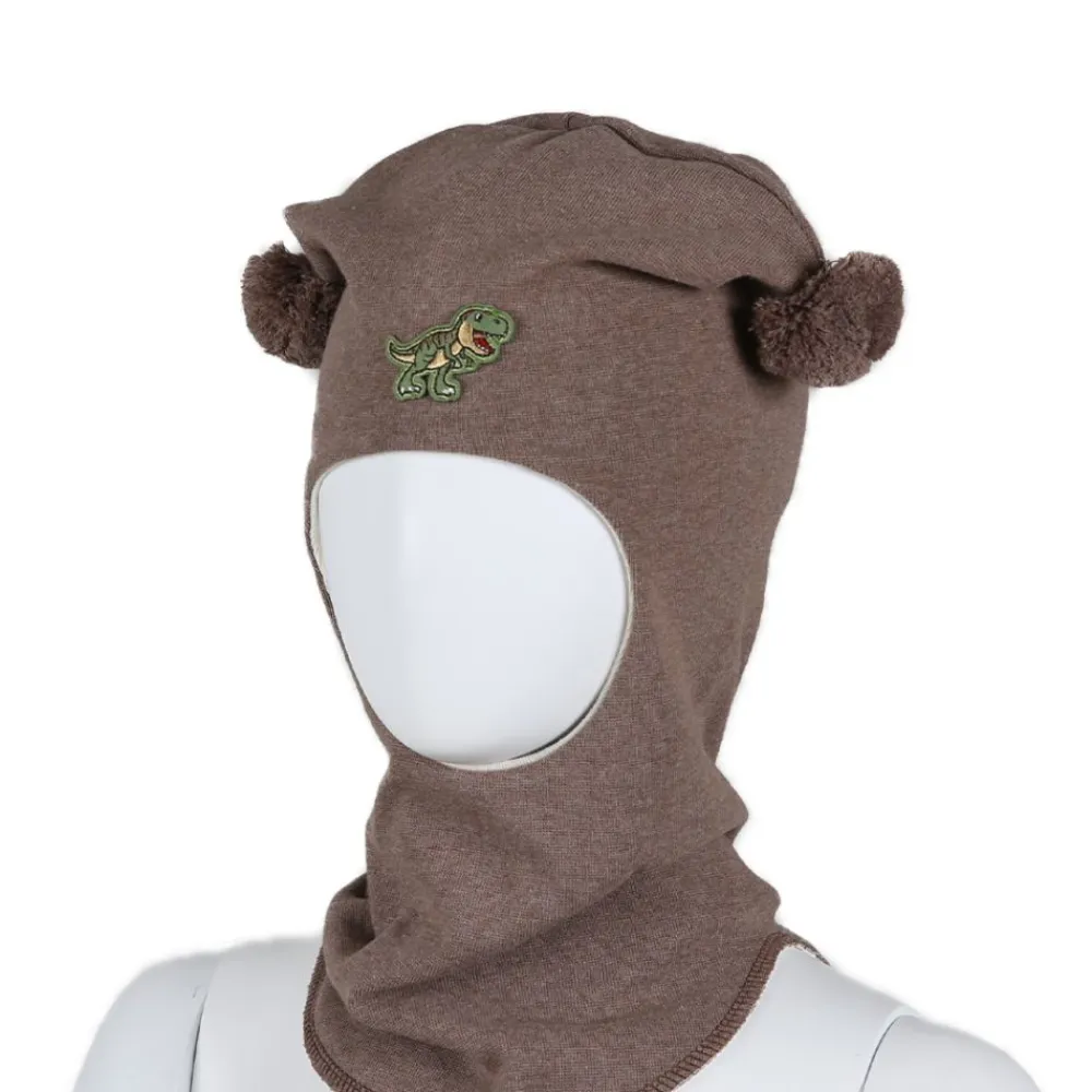 Kivat Balaclava, , Bomull, Brun, Dinosaur Clearance