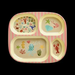 Rice Barnetallerken med 4 rom, Korallhavmotiv, New