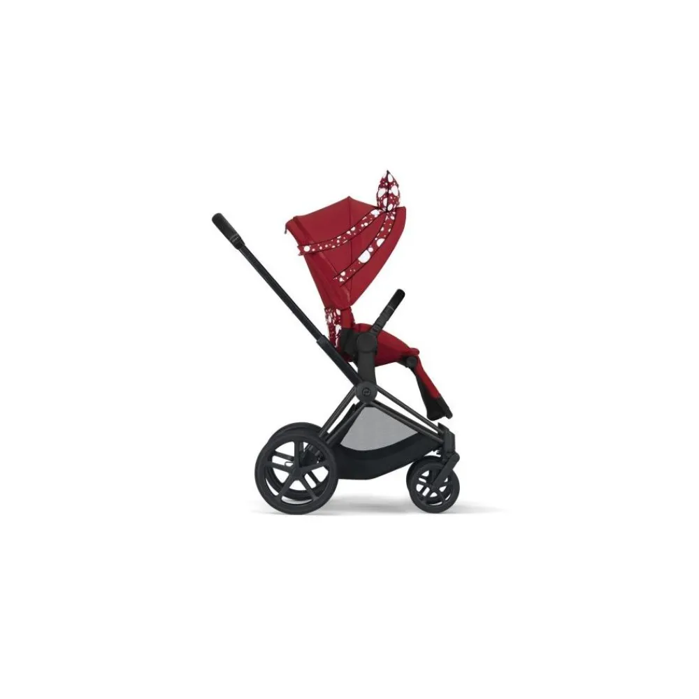 Cybex Barnevogn, , Priam, Matt Black, Petticoat Red Sale