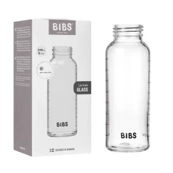 BIBS Glassflaske u/lokk, 240 ml Best