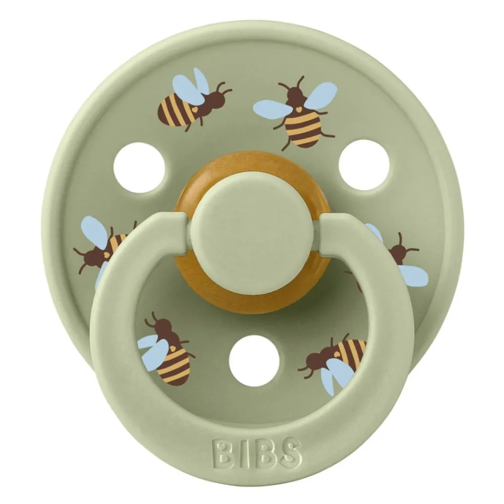 BIBS Smokk, Bumblebee Friends, Latex, Size 2, Sage New