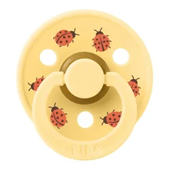 BIBS Smokk, Ladybug Friends, Latex, Size 3, Pale Butter New