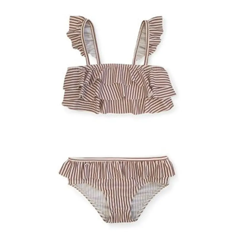 MINI A TURE Bikini, , Giulia, Acorn Brown Stripes