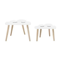 Bloomingville bord, hvit, sett med 2