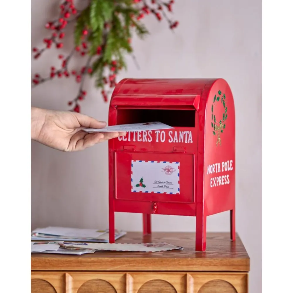 Bloomingville Carlo Deco Postkasse, Rød Metall