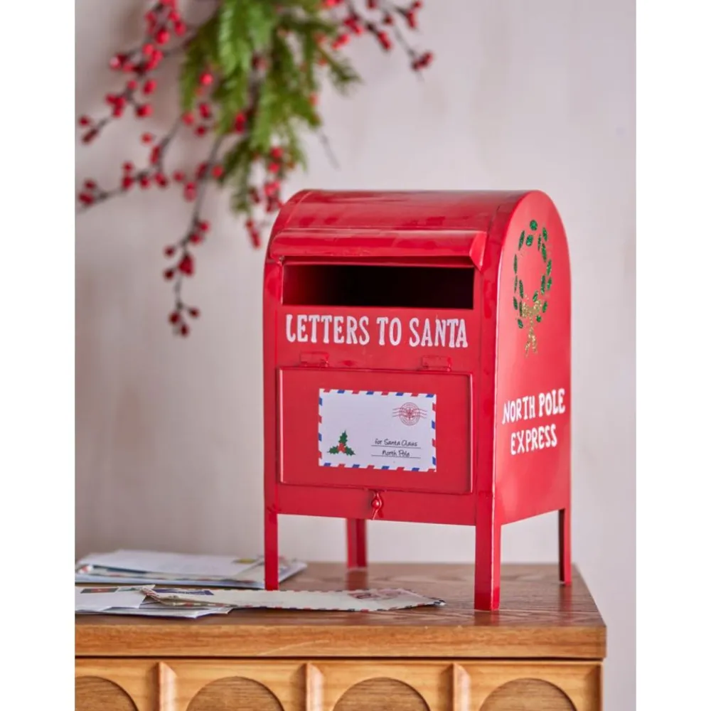 Bloomingville Carlo Deco Postkasse, Rød Metall