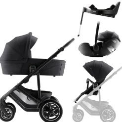 Britax Smile 5z, Carbon Black, 4in1, + Baby-Safe Pro + Base 5Z Vario, Vognpakke New