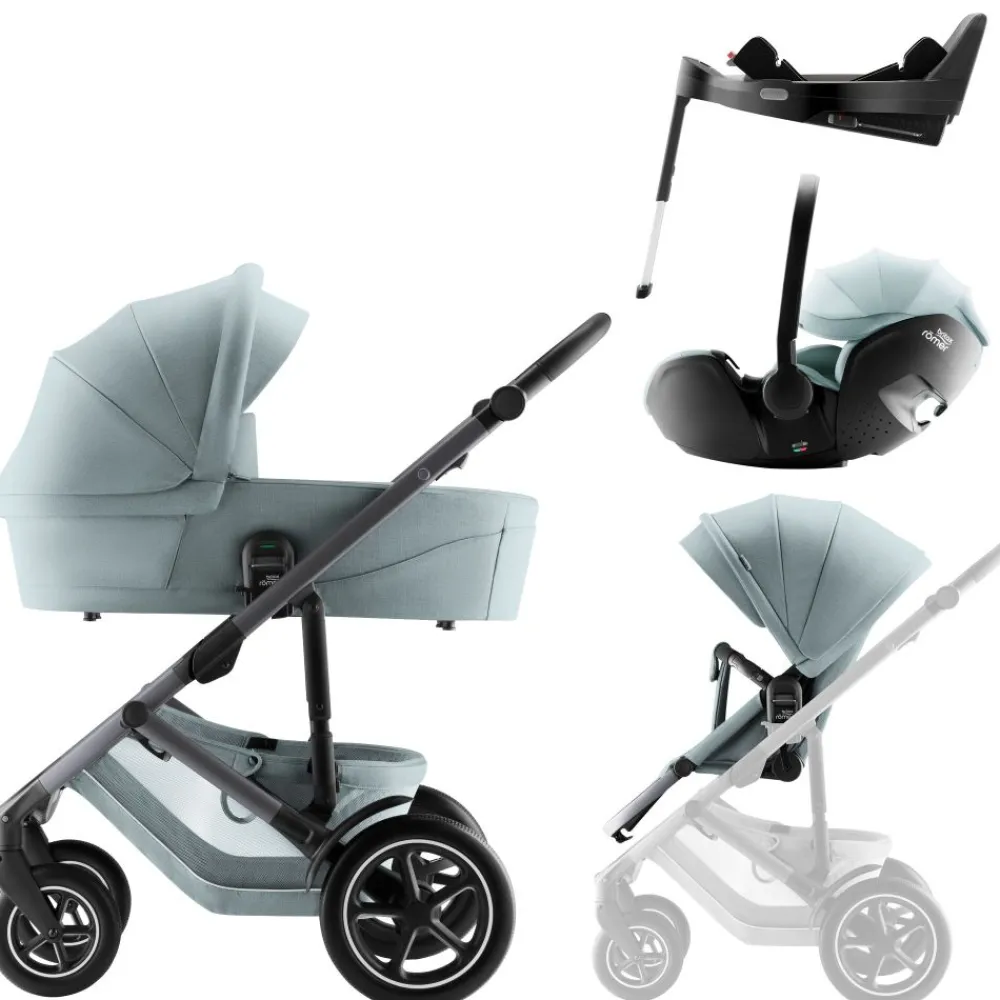 Britax Smile 5z, Harbor Blue, 4in1, + Baby-Safe Pro + Base 5Z Vario, Vognpakke Discount
