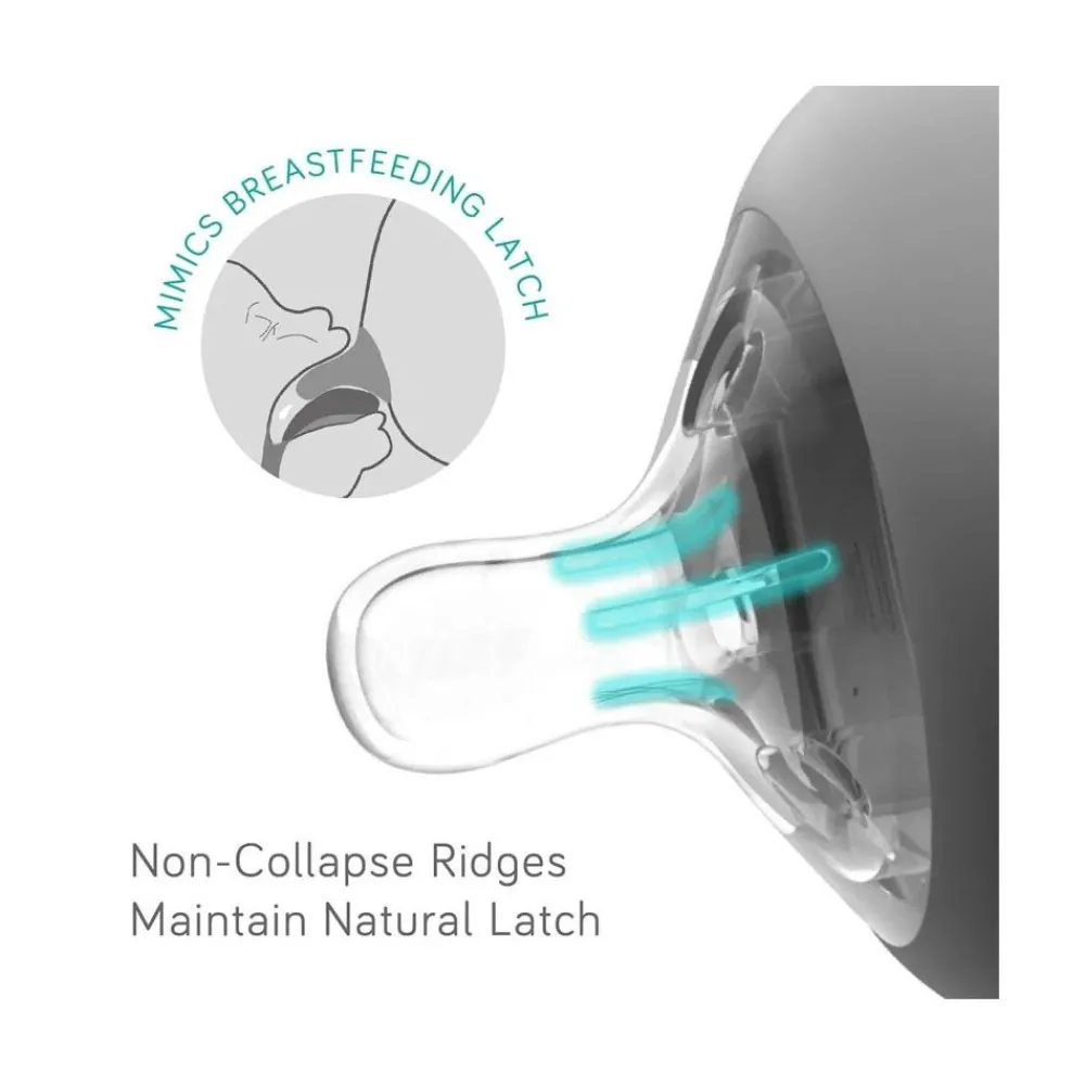 Brystmelkflaske, Nanobébé, Grå,150 ml, 2pk Gen 2 New