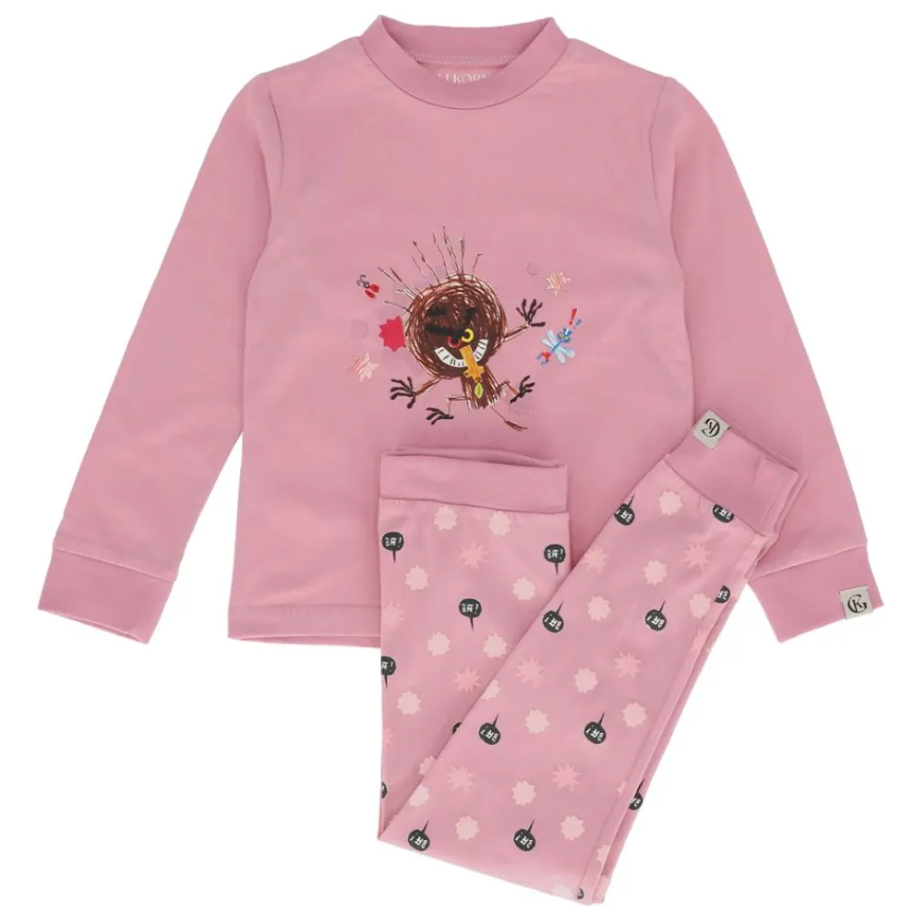 Gullkorn Bukkene Pysjamas, Design, Tåkerosa New