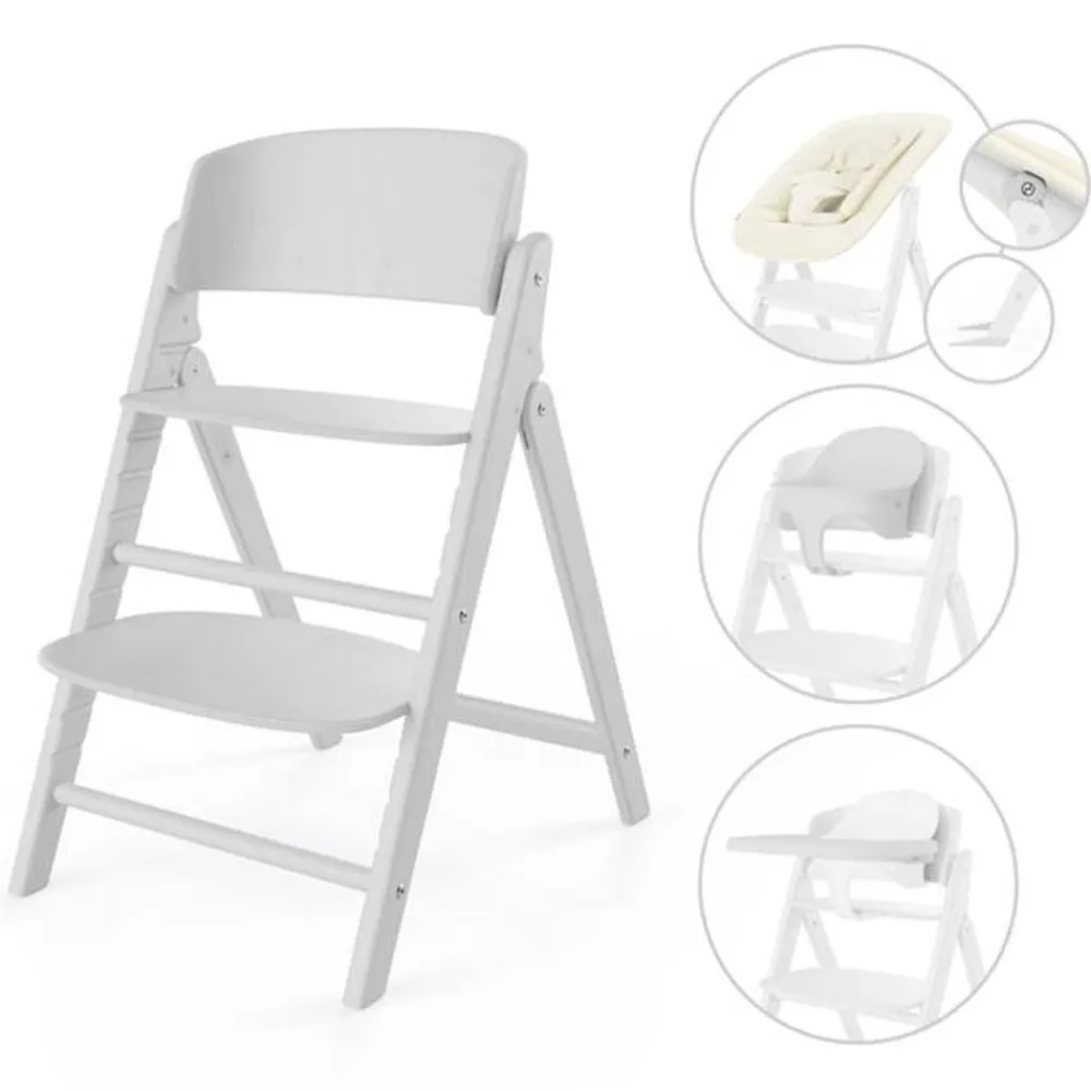 Cybex Click & Fold 4-in-1, All White, Høystol