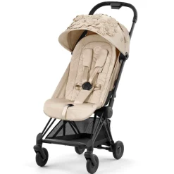 Cybex Coya, Matt Black, Flowers Beige, Barnevogn Sale