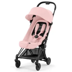 Cybex Coya, Matt Black, Peach Pink, Barnevogn Hot