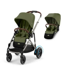 Cybex eGazelle S, Moss Green Khaki, 2 x sittedeler, Komplett barnevogn Sale
