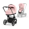 Cybex e-Priam, Matt Black/Peach Pink, Komplett barnevogn