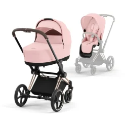 Cybex e-Priam, Rose Gold/Peach Pink, Komplett barnevogn