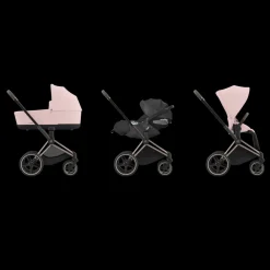 Cybex e-Priam, Rose Gold/Peach Pink, Komplett barnevogn