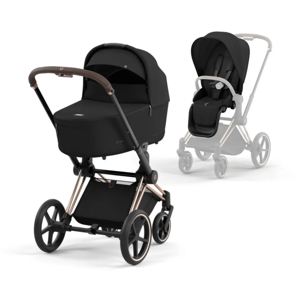 Cybex e-Priam, Rose Gold/Sepia Black, Komplett barnevogn Discount