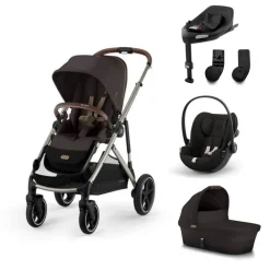 Cybex Gazelle S, Chocolate Brown Ink. Cloud G, Moon Black + Base Discount