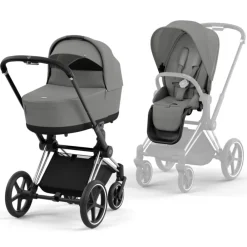 Cybex Priam, Chrome Black/Mirage Grey, Barnevogn Best