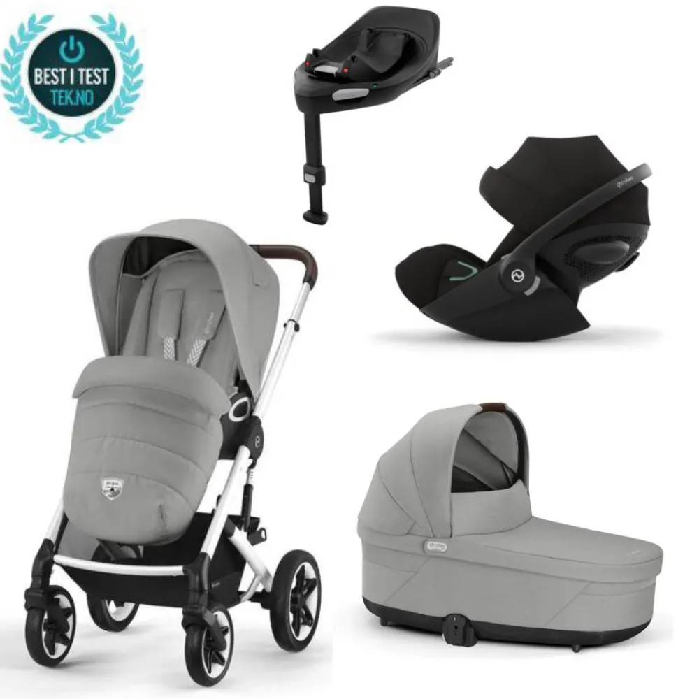 Cybex Talos S Lux, Stone Grey, inkl. Cloud G + Base G, Vognpakke Best