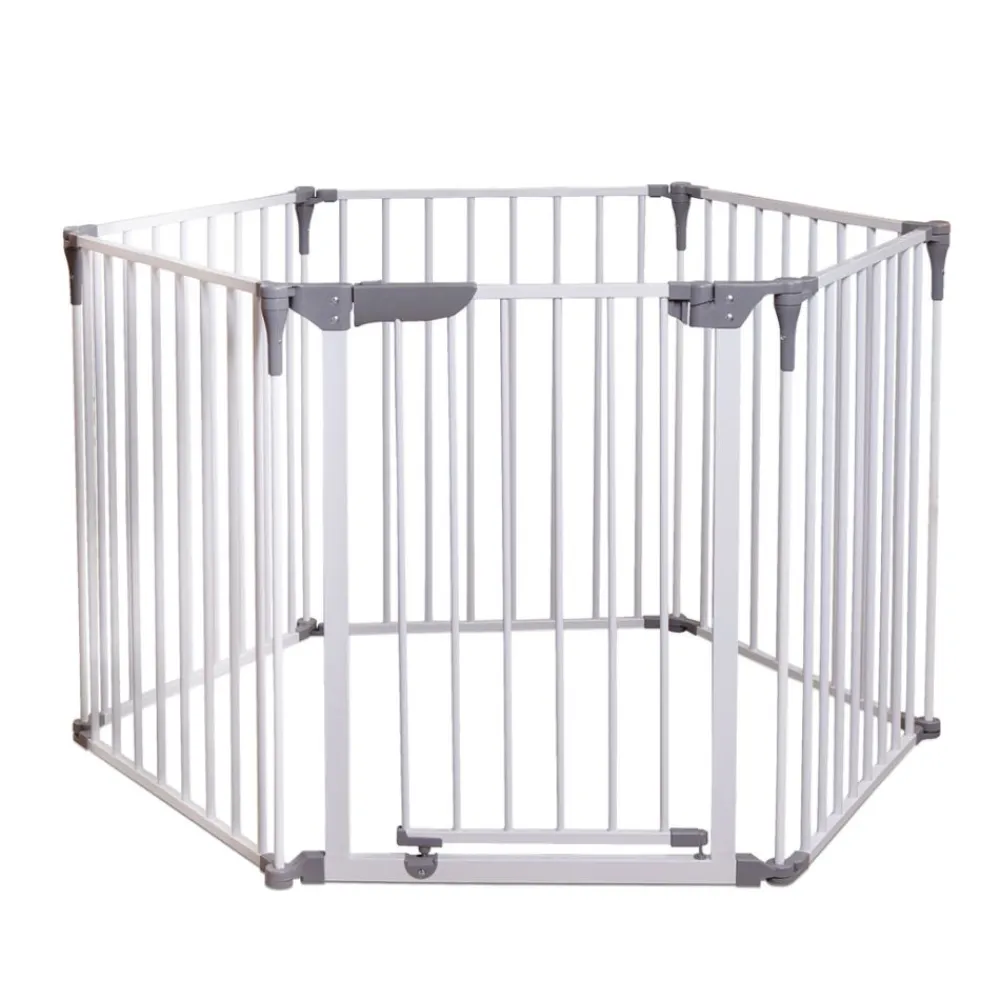 Dreambaby Sikkerhetsgrind 3i1 m/6 seksjoner, hvit