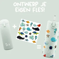 Drikkeflaske, IZY Kids, Green Sealife, 350 ml Hot