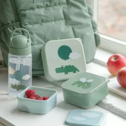 Done By Deer Drikkeflaske med sugerør 350 ml, , Happy Clouds Green