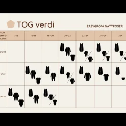 Easygrow Nattpose, Basic Grey, 12-36 mnd Hot