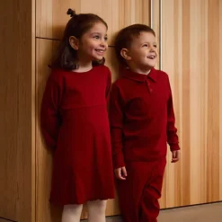 Gullkorn Eno Kjole, Design, Dyp Rød Discount