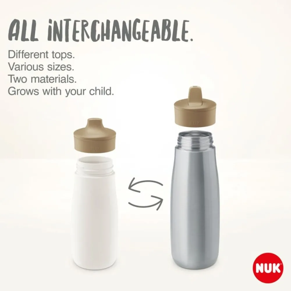 NUK Flaske, , Mini-Me Sip, Rustfritt stål, Flower, 500ml Sale