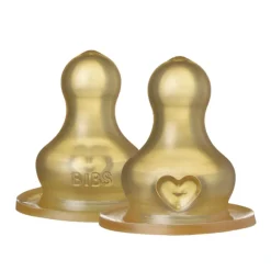 Bibs Flaskesmokk, , Latex Rund, Slow Flow, 2pk Outlet