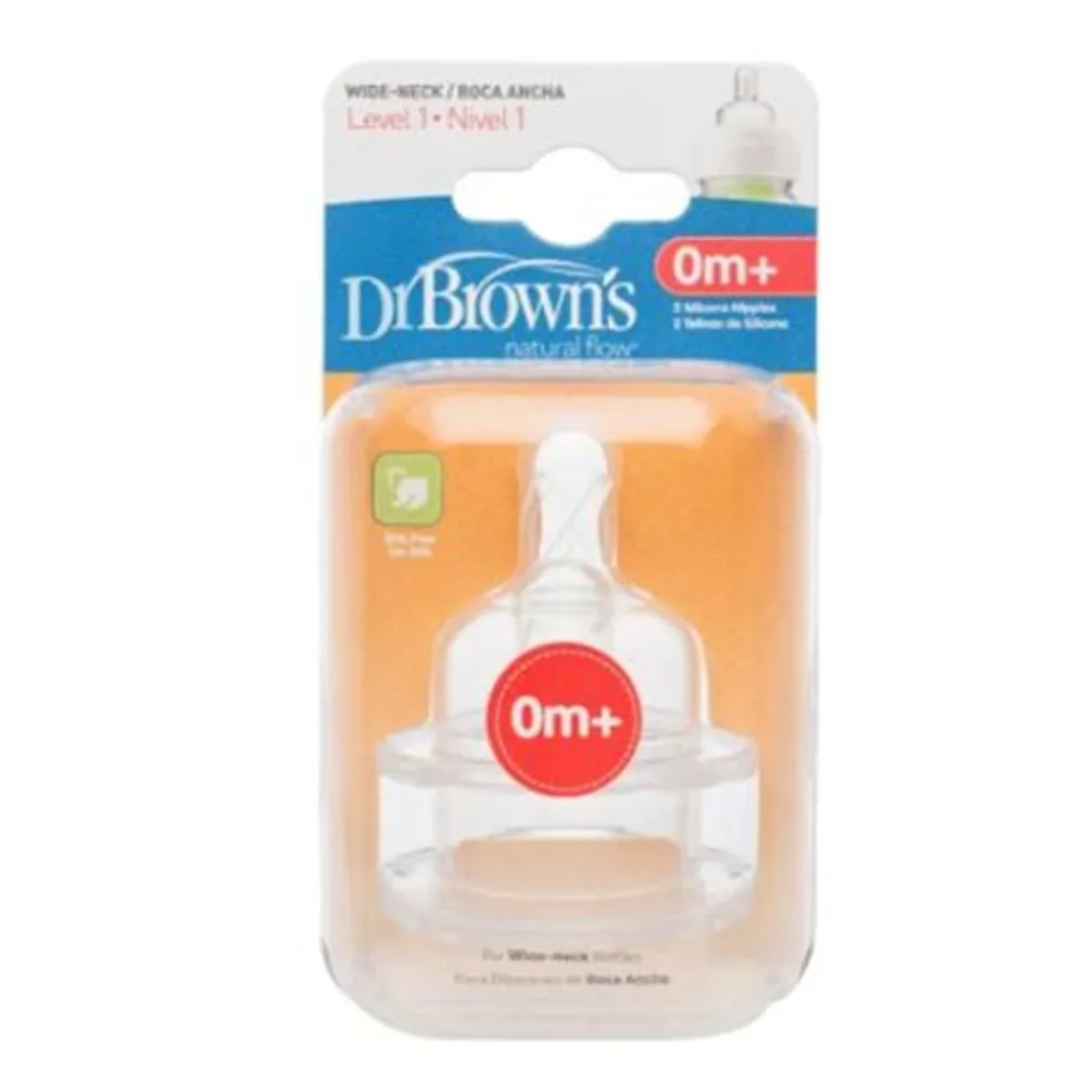 Flaskesmokk, Wideneck ,Dr.Brown, Str 1. 0 mnd+, 2pk. Online