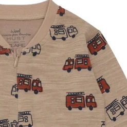 Hust & Claire Heldress, Hust&Claire, Ull/Bambus, Manu Firetruck Zip, Biscuit Online