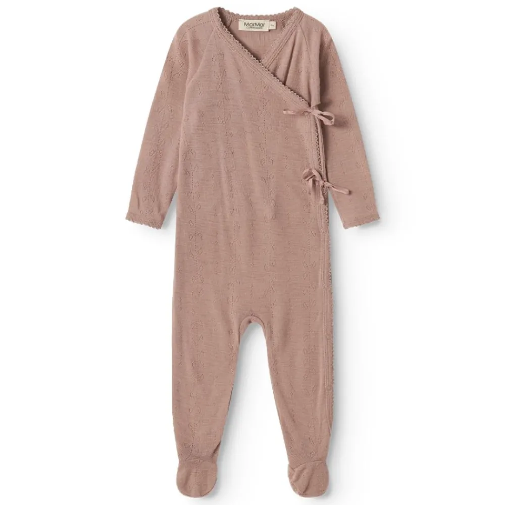 Marmar Heldress m/fot, , Wool Pointelle, Rubetta, Burnt Rose Best