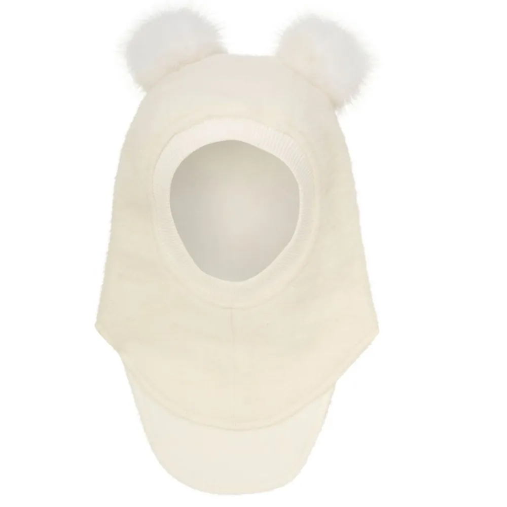 Huttelihut Balaclava Ull/Alpaca Pompoms, Tofu Discount