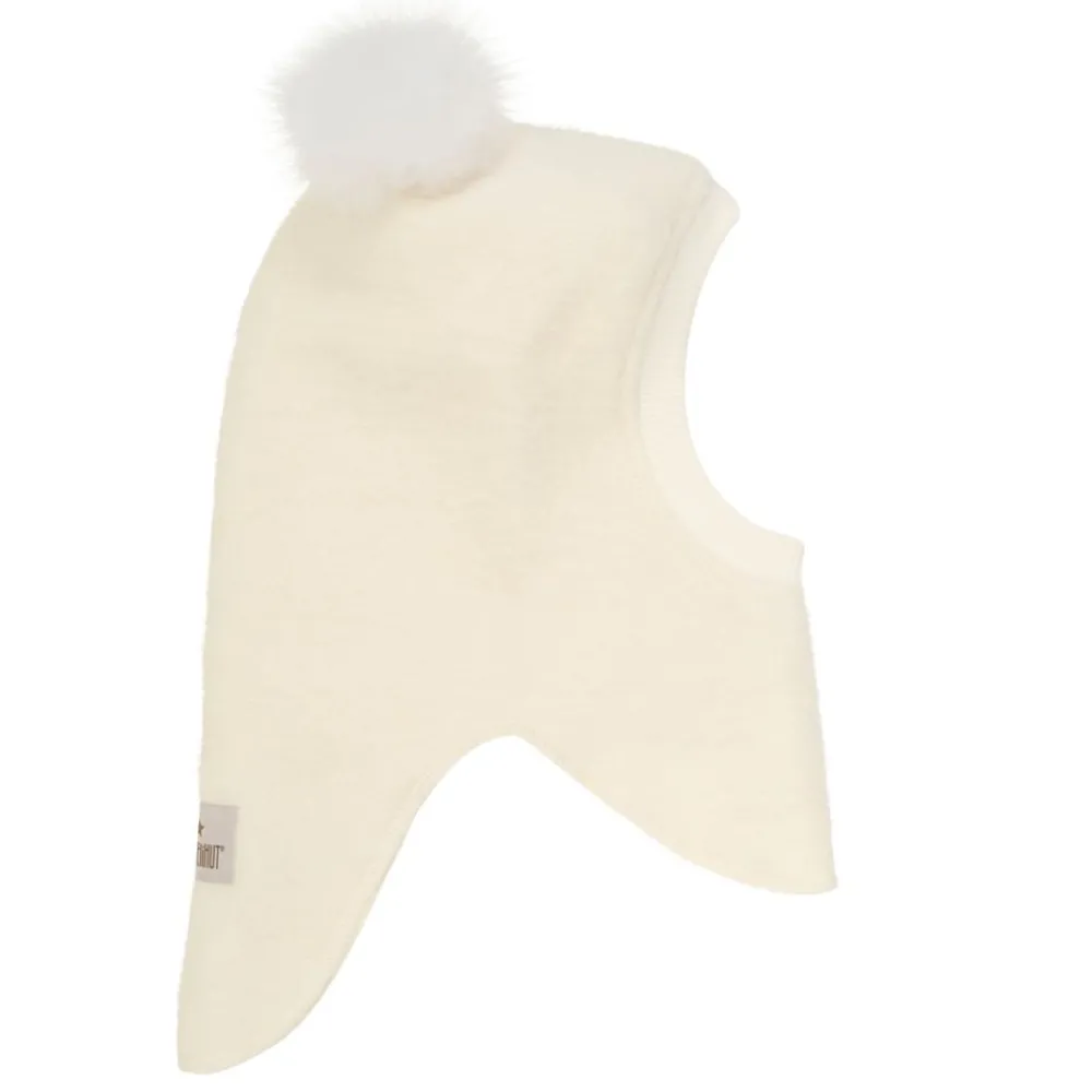 Huttelihut Balaclava Ull/Alpaca Pompoms, Tofu Discount