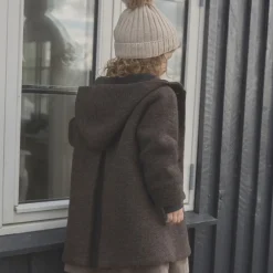 Huttelihut Jakke, , Hood Wool w. Lining, Dark Brown Melange Online