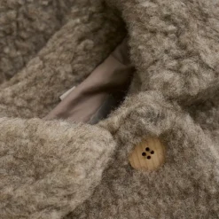 Huttelihut Jakke, , Wool Teddy w. Lining, Camel Melange Sale